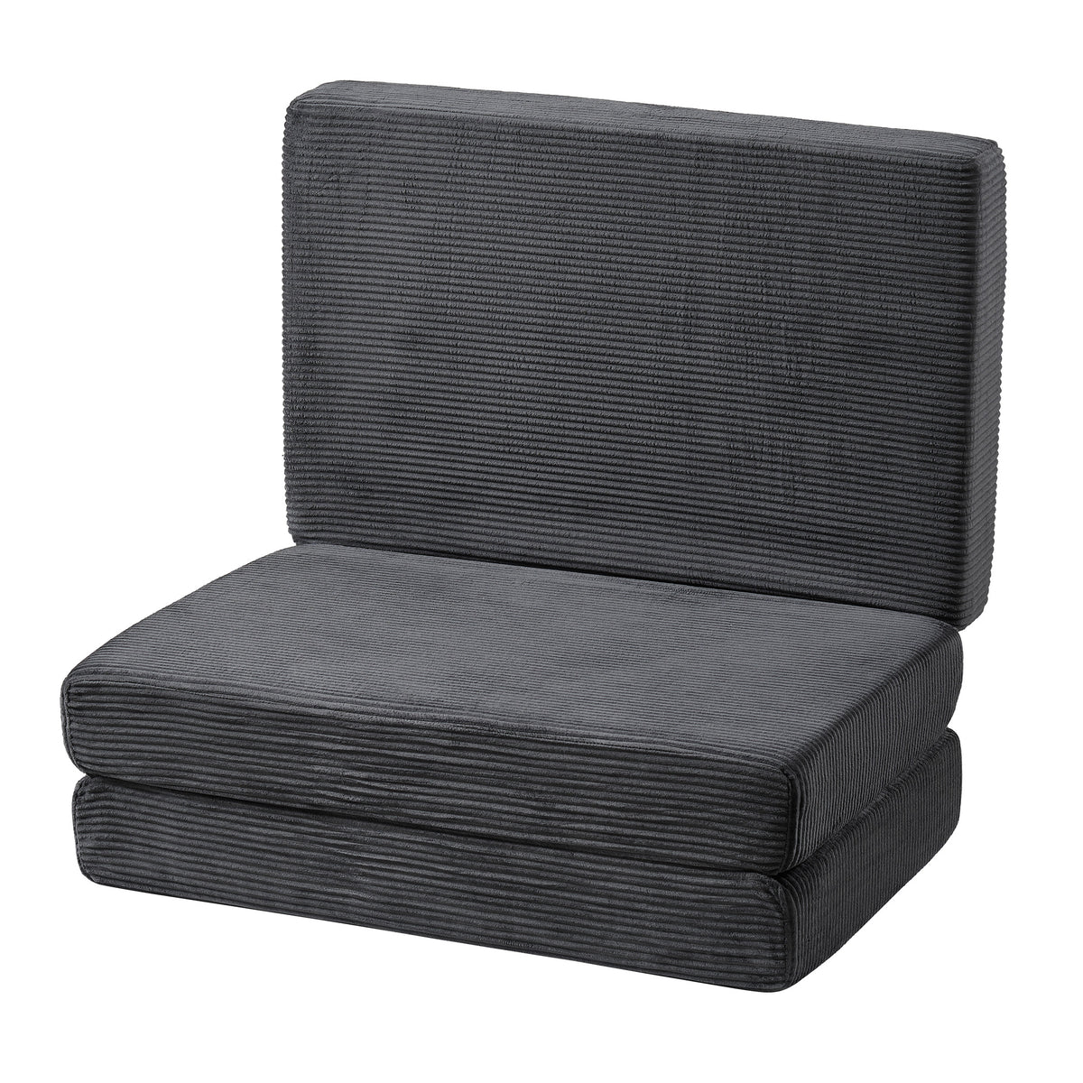 Fold 6-Inch Tri-Fold Folding Mattress-Twin-Grey