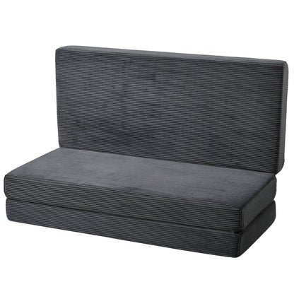 Fold 6-Inch Tri-Fold Folding Mattress-Full-Grey