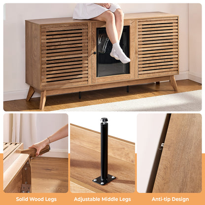 Grill Coffee Bar Cabinet - Brown