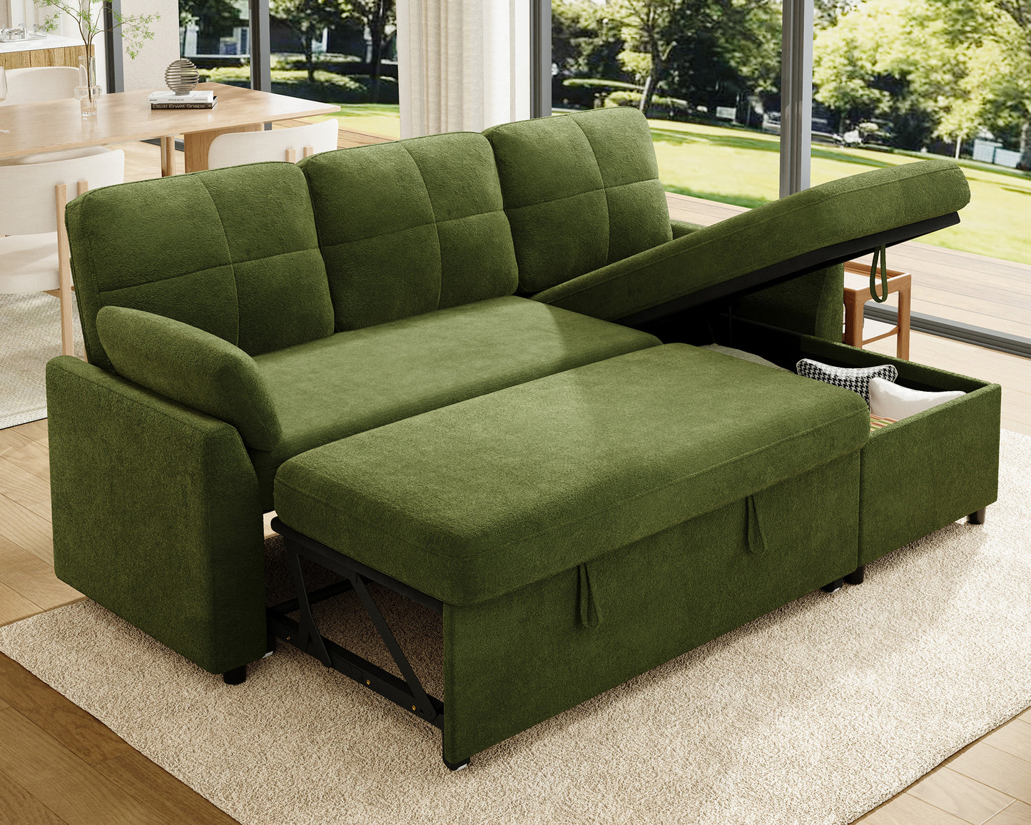 Vireli Convertible Sofa Bed Amerlife -Green