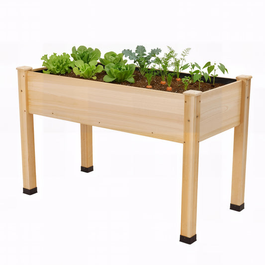 48x30x24 Inches Raised Garden Bed, Elevated Wood Planter Box with Legs