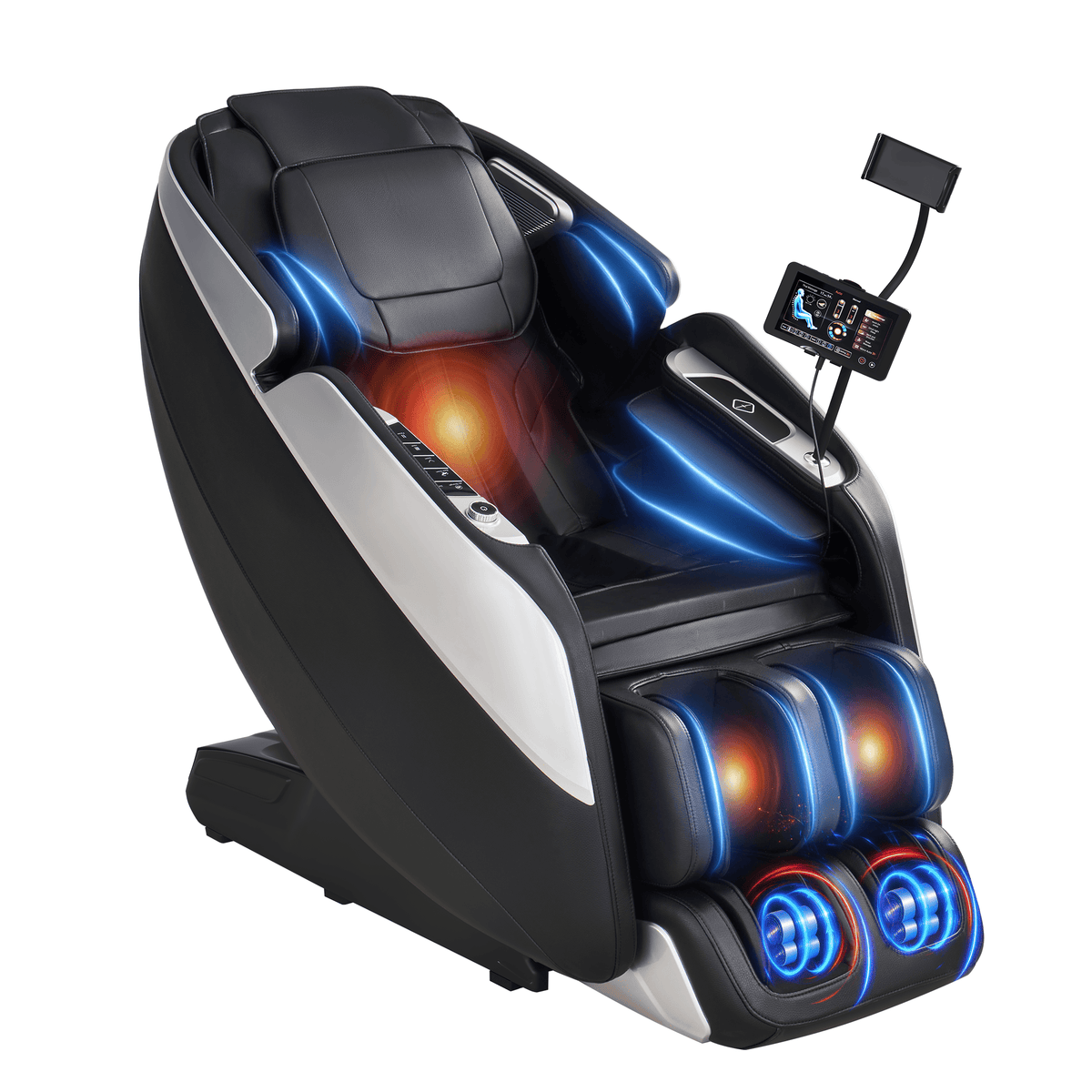 Smart 3D Zero Gravity Massage Chair-4D Massage Roller-Black