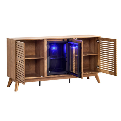 Grill Coffee Bar Cabinet - Brown