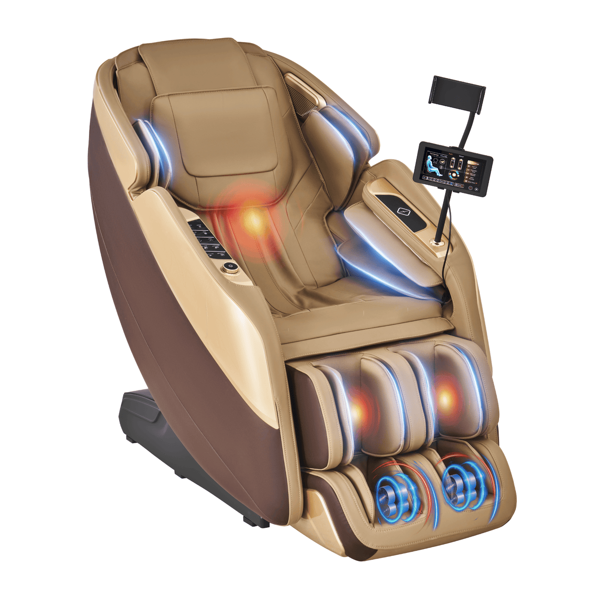Smart 3D Zero Gravity Massage Chair-4D Massage Roller-Brown