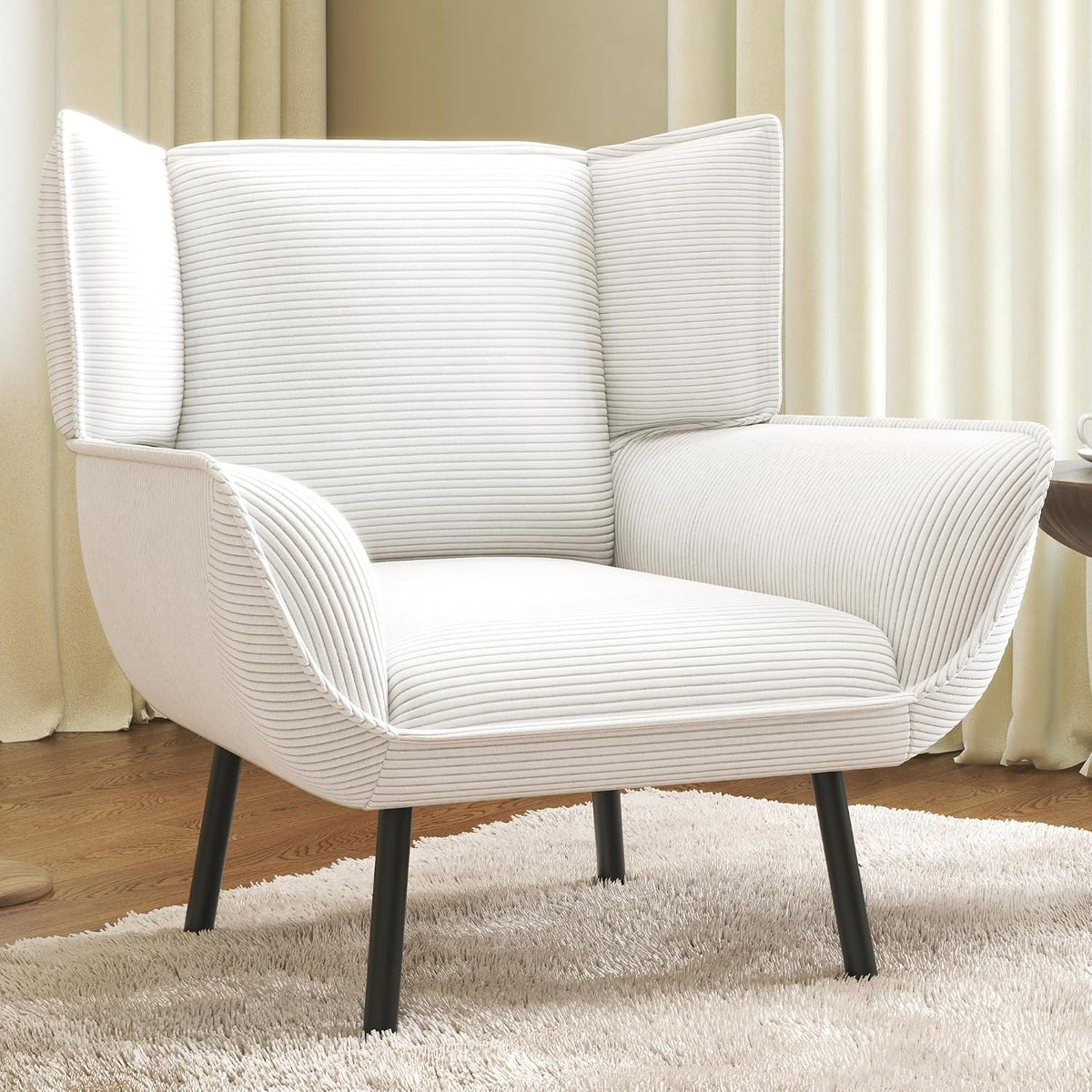 Accent Wingback Corduroy Chair