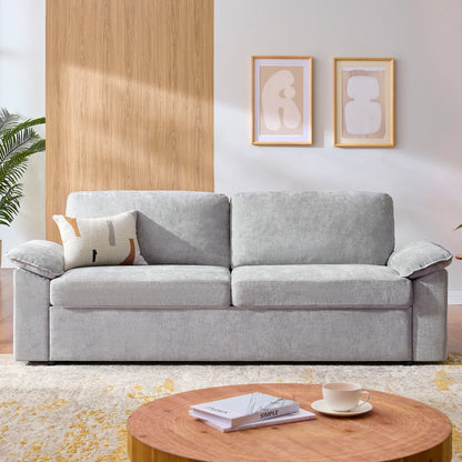 AMERLIFE 78in Loveseat Sofa, Cloud Couch for Living Room, Light Grey
