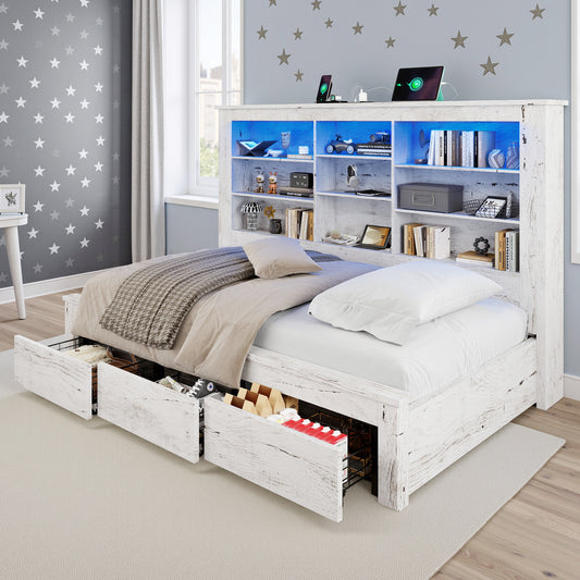 Beam Bed Frame Amerlife Twin / White