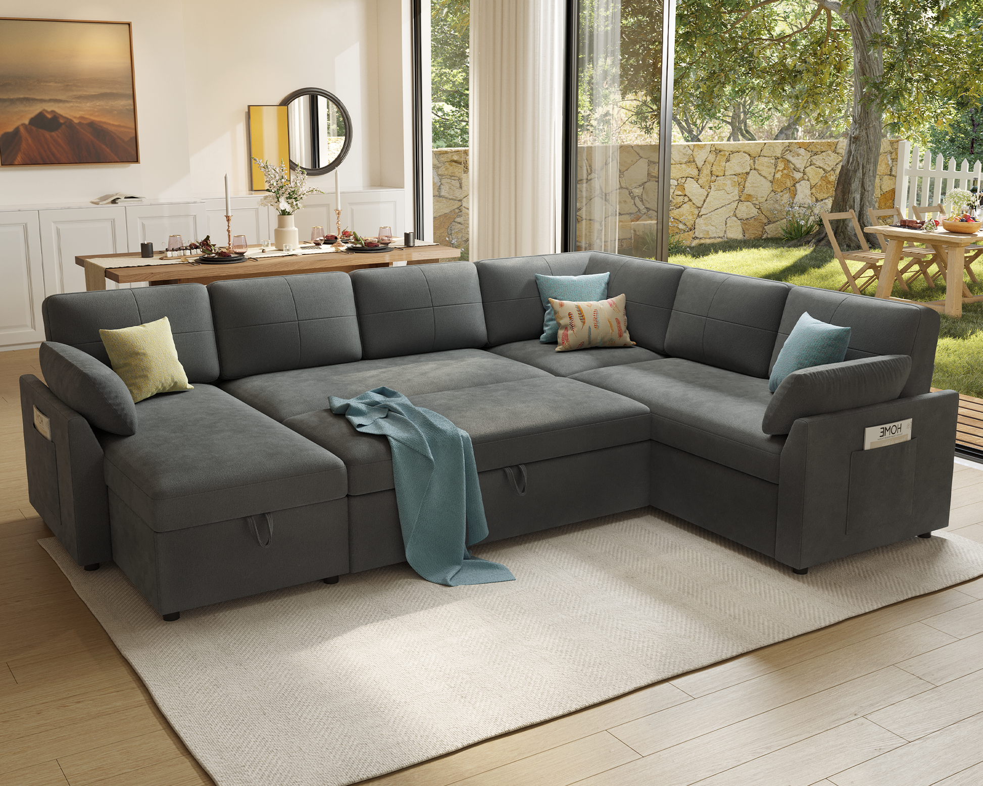 AMERLIFE 112" Sectional Sofa Amerlife