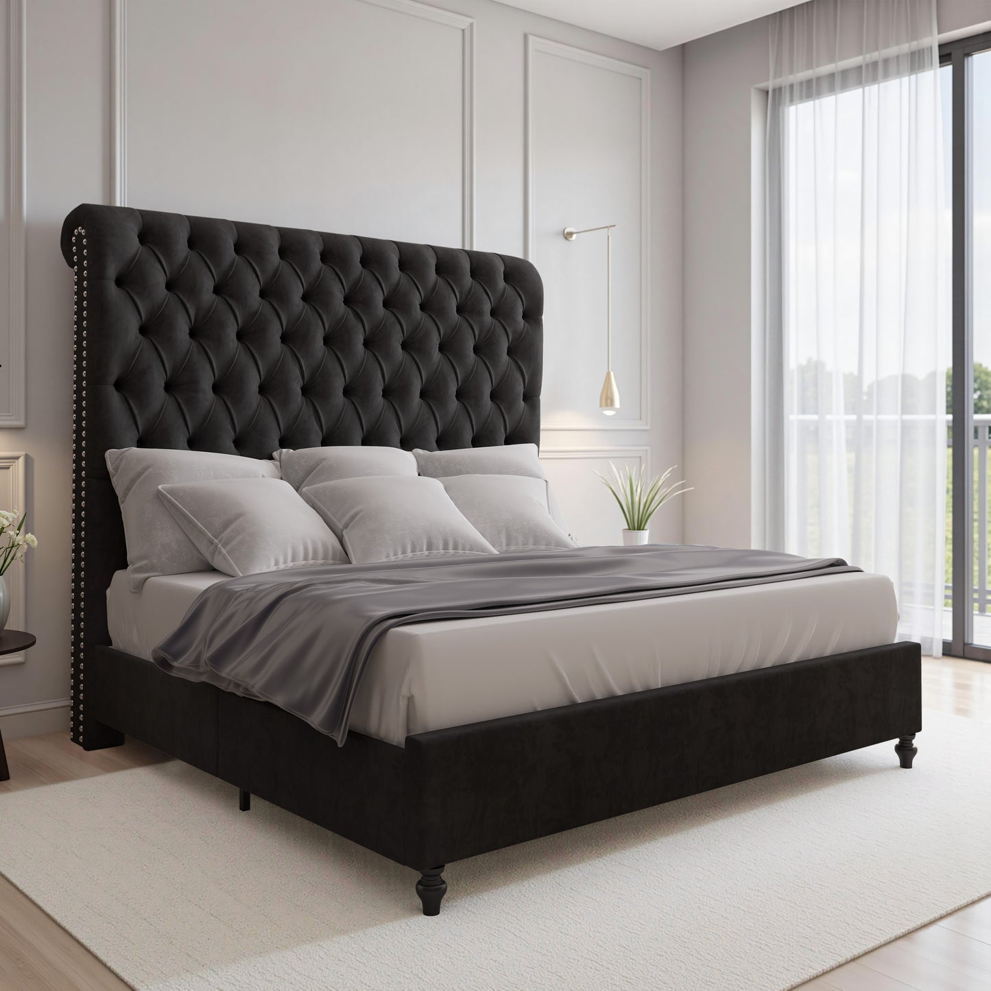 Curl Bed Frame Amerlife-Black