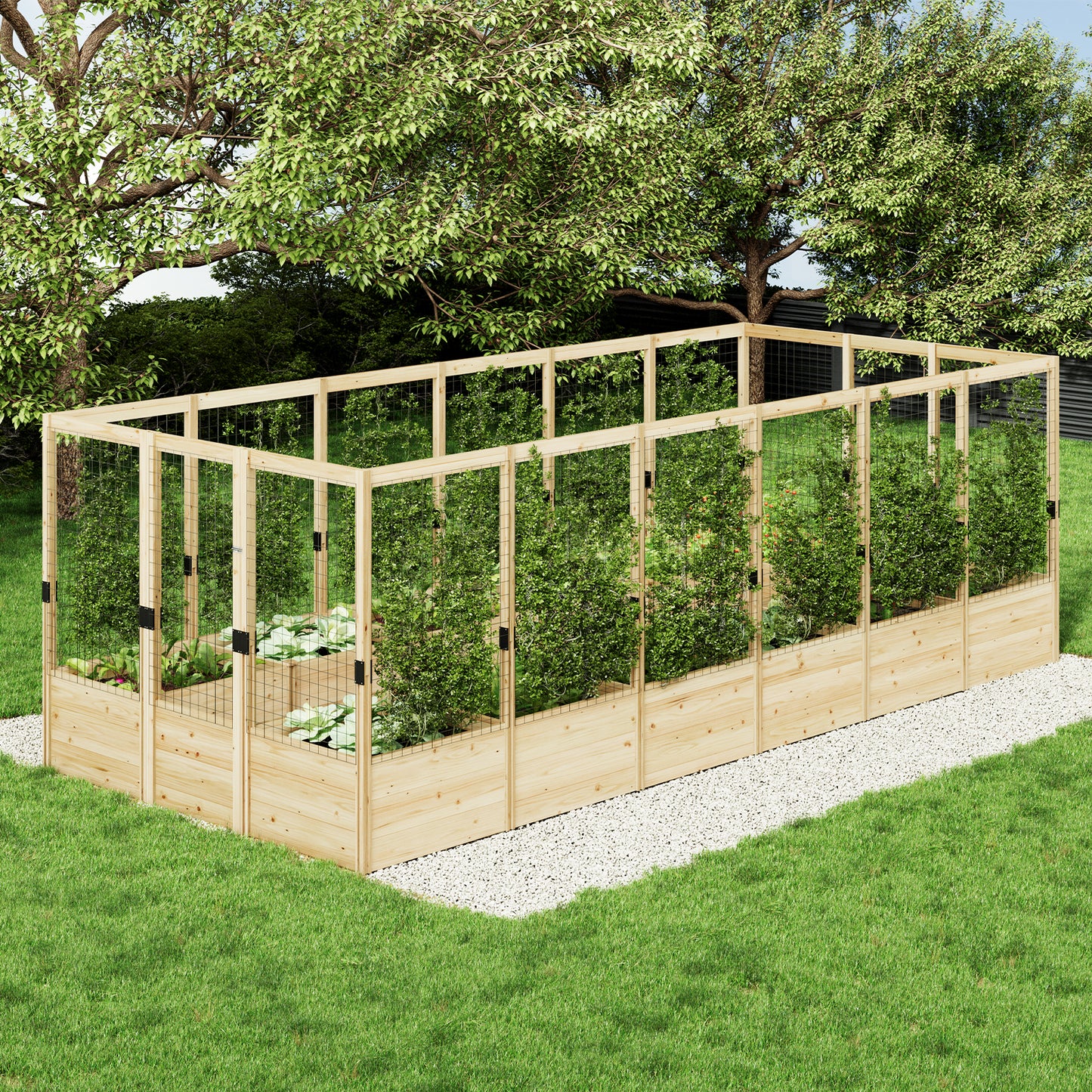 Poppy U-Shaped Fence Raised Bed - 13Grids