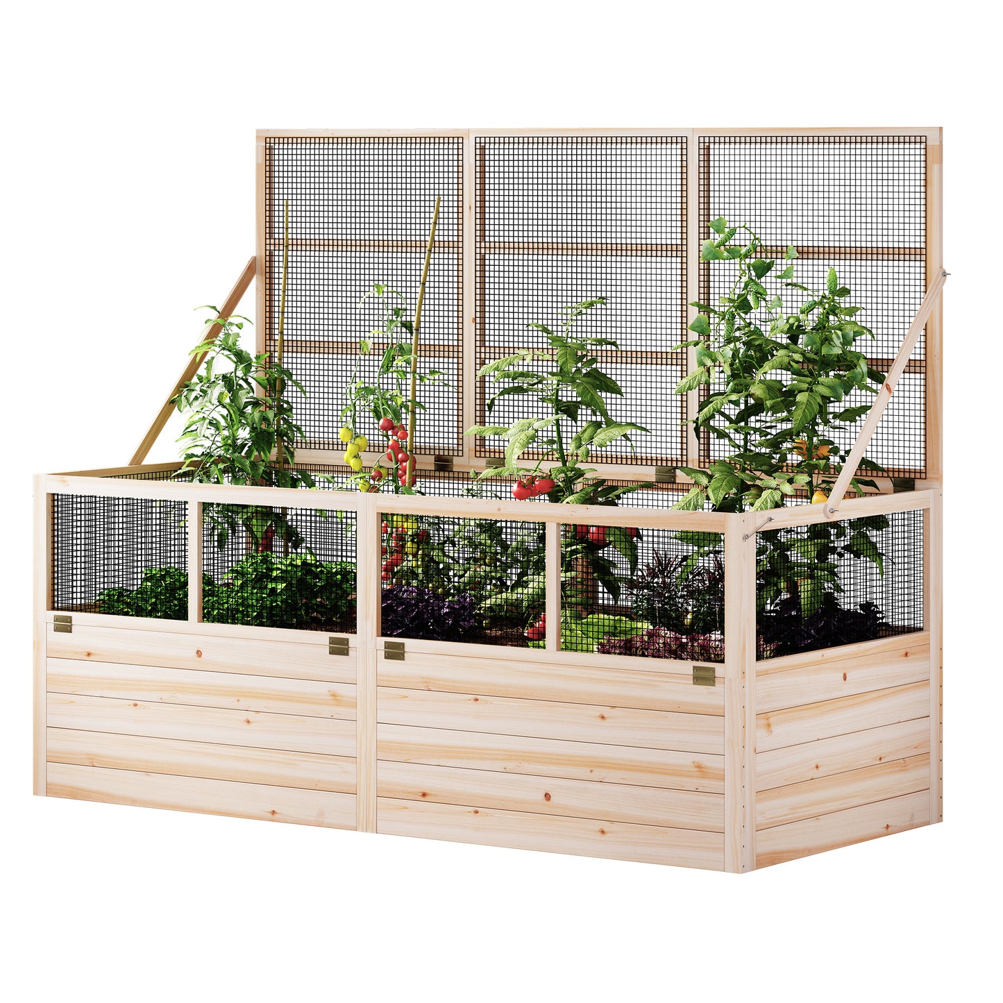 Lid Wood Raised Garden Bed 