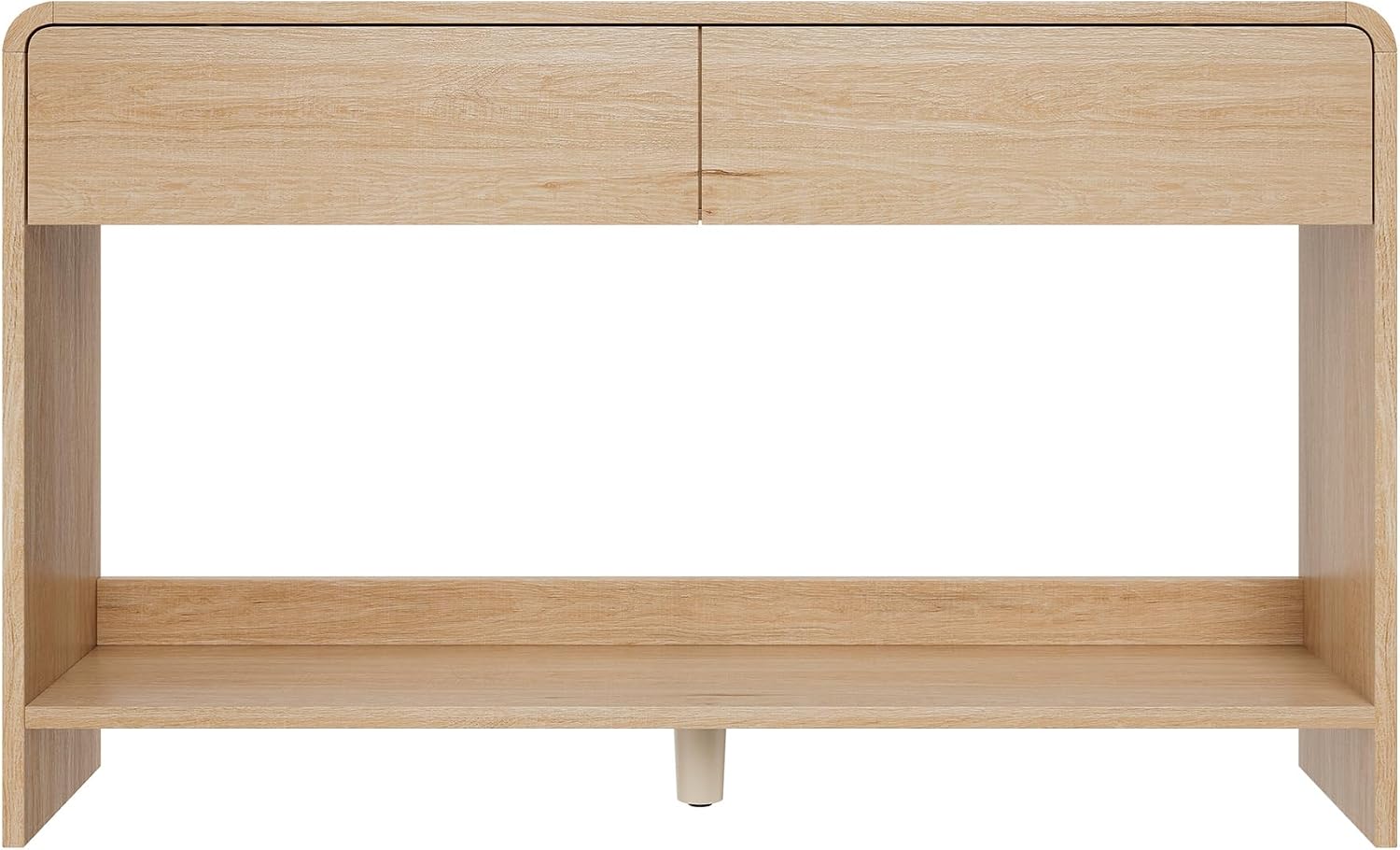 Curvia Wooden Console Table Amerlife Flat Panel / 45" / Natural Oak