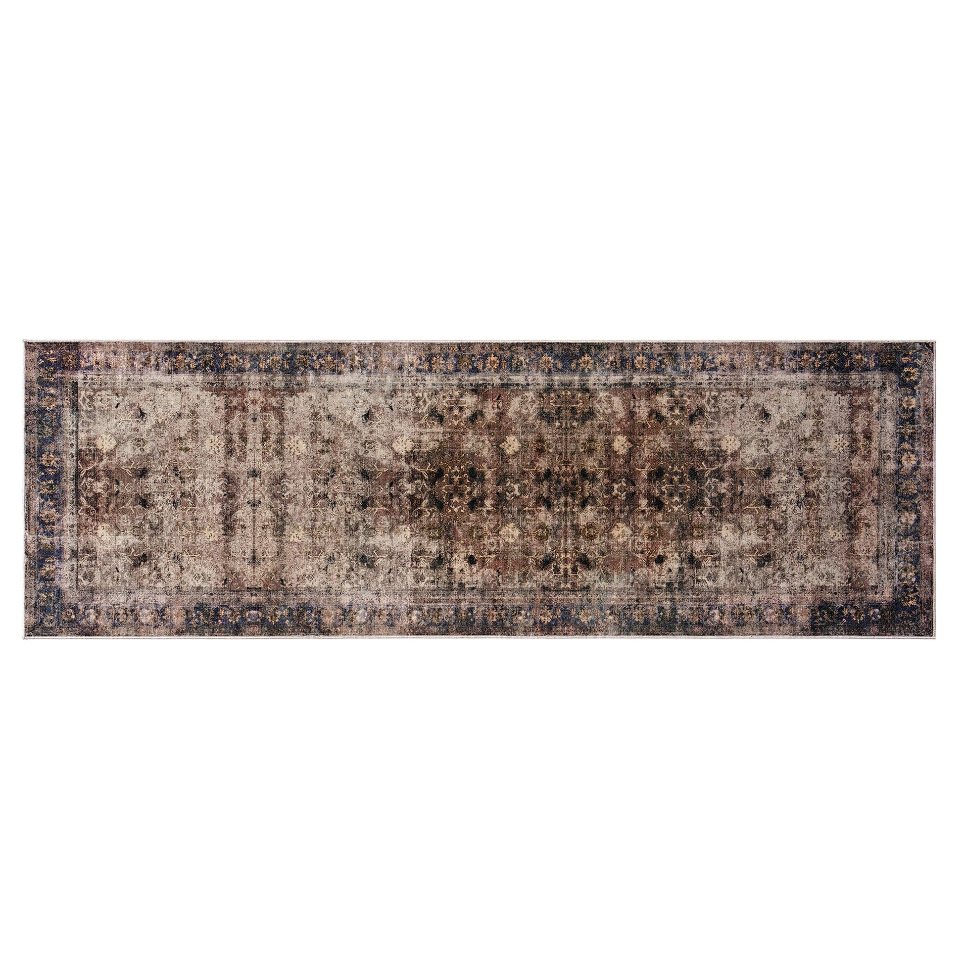 Machine Washable Vintage Area Rug - 3'8'RetroRed