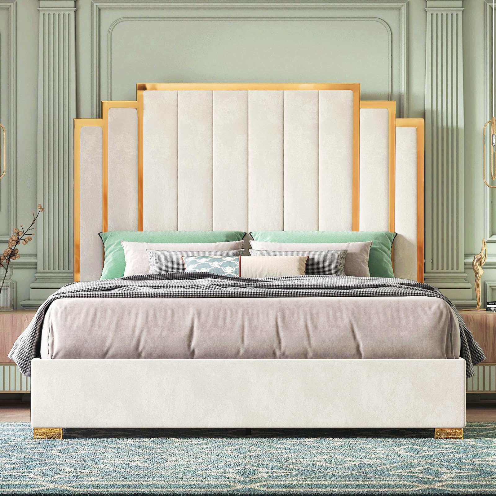 Majorelle California King Bed Frame - California King - Beige