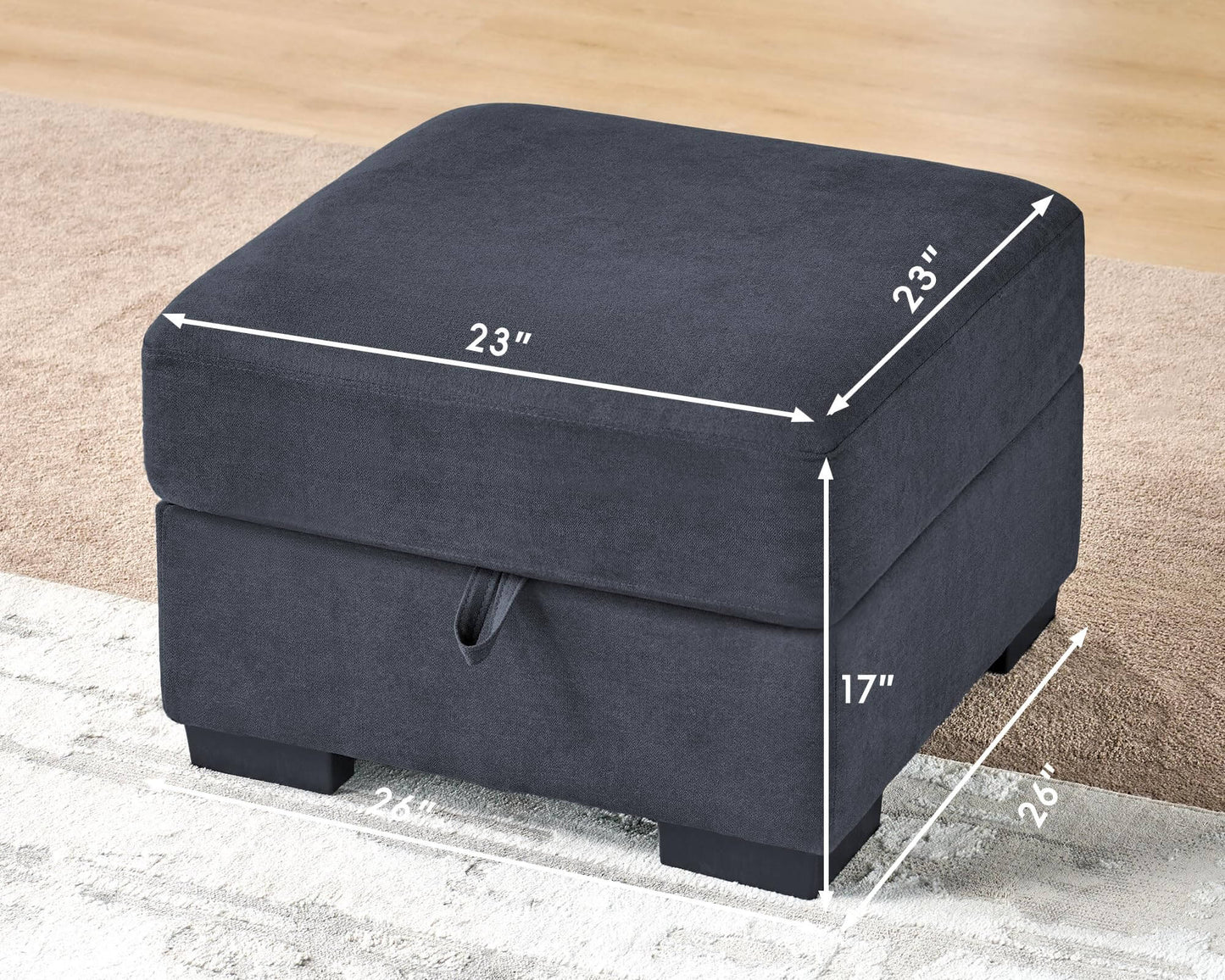 Oma Bridge Water Grey Sofa - 23''Ottoman