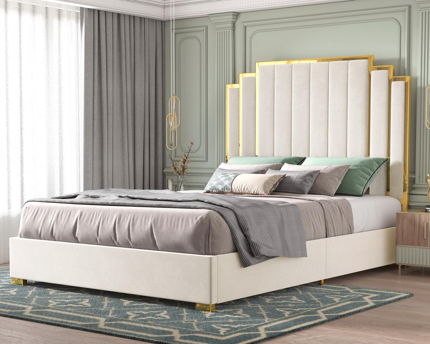 Majorelle California King Bed Frame  - California King - Beige