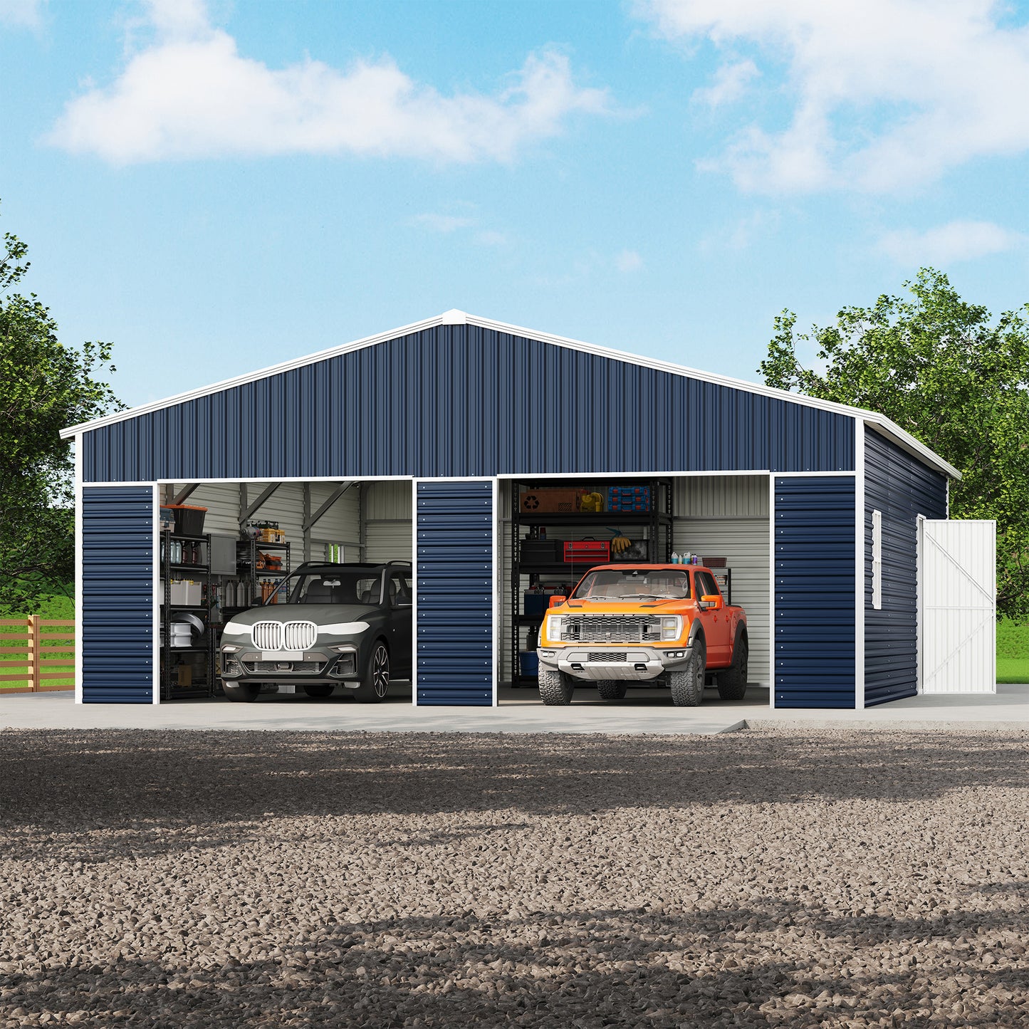 Extra Large Outdoor Metal Garage Shed Amerlife 25x30x11.5 FT