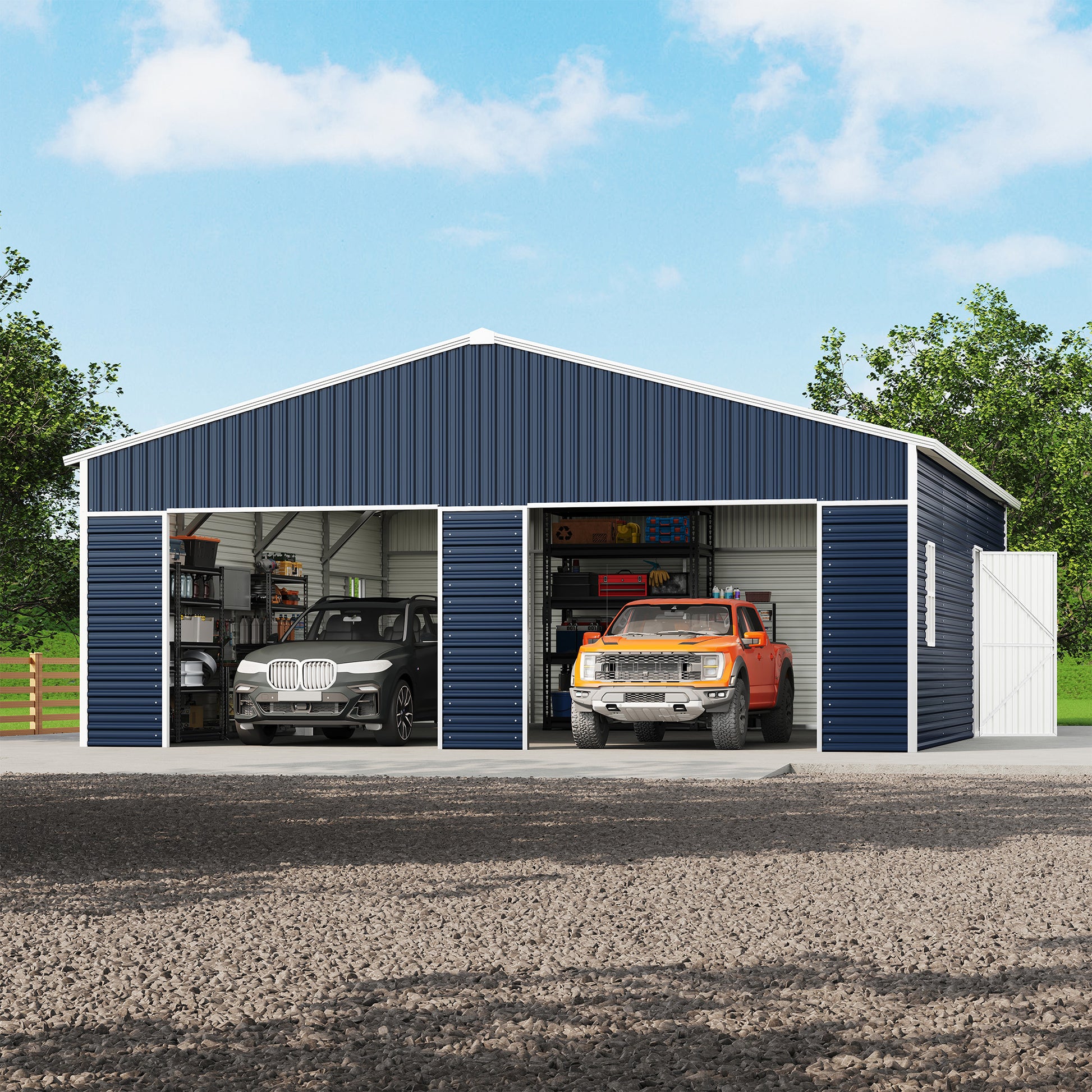 Extra Large Outdoor Metal Garage Shed Amerlife 25x30x11.5 FT