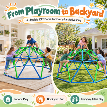 Outdoor Geometric Kids Jungle Gym-10*5 FT