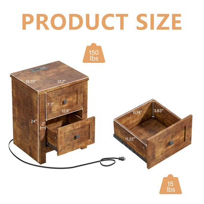 Scribe Storage Bed & 2 Nightstands 3-Piece Set Queen Rustic Brown