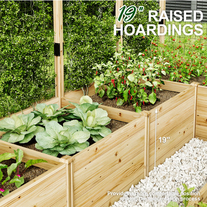 Poppy U-Shaped Fence Raised Bed - 13Grids