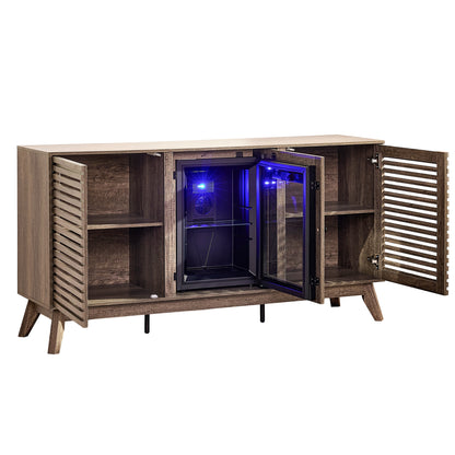 Grill Coffee Bar Cabinet - Gray