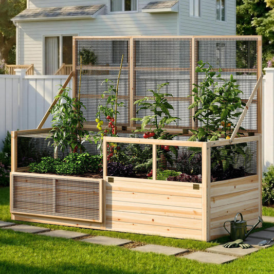 Lid Wood Raised Garden Bed 