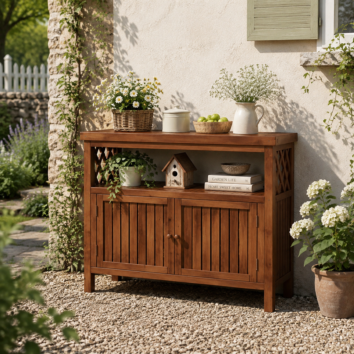 Sprout Solid Fir Wood Outdoor Potting Bench