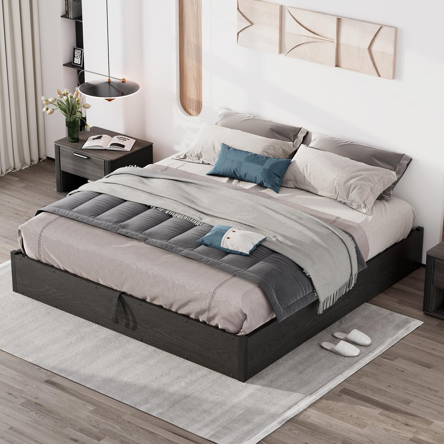 Cody Bedroom Storage Bed Set Queen Black