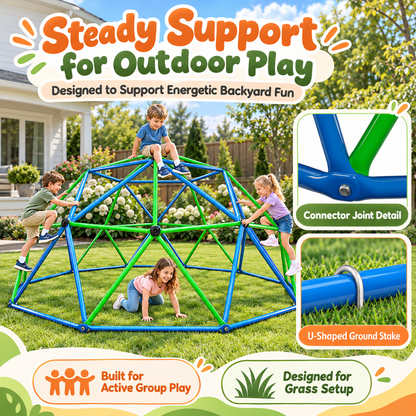 Outdoor Geometric Kids Jungle Gym-12*6 FT