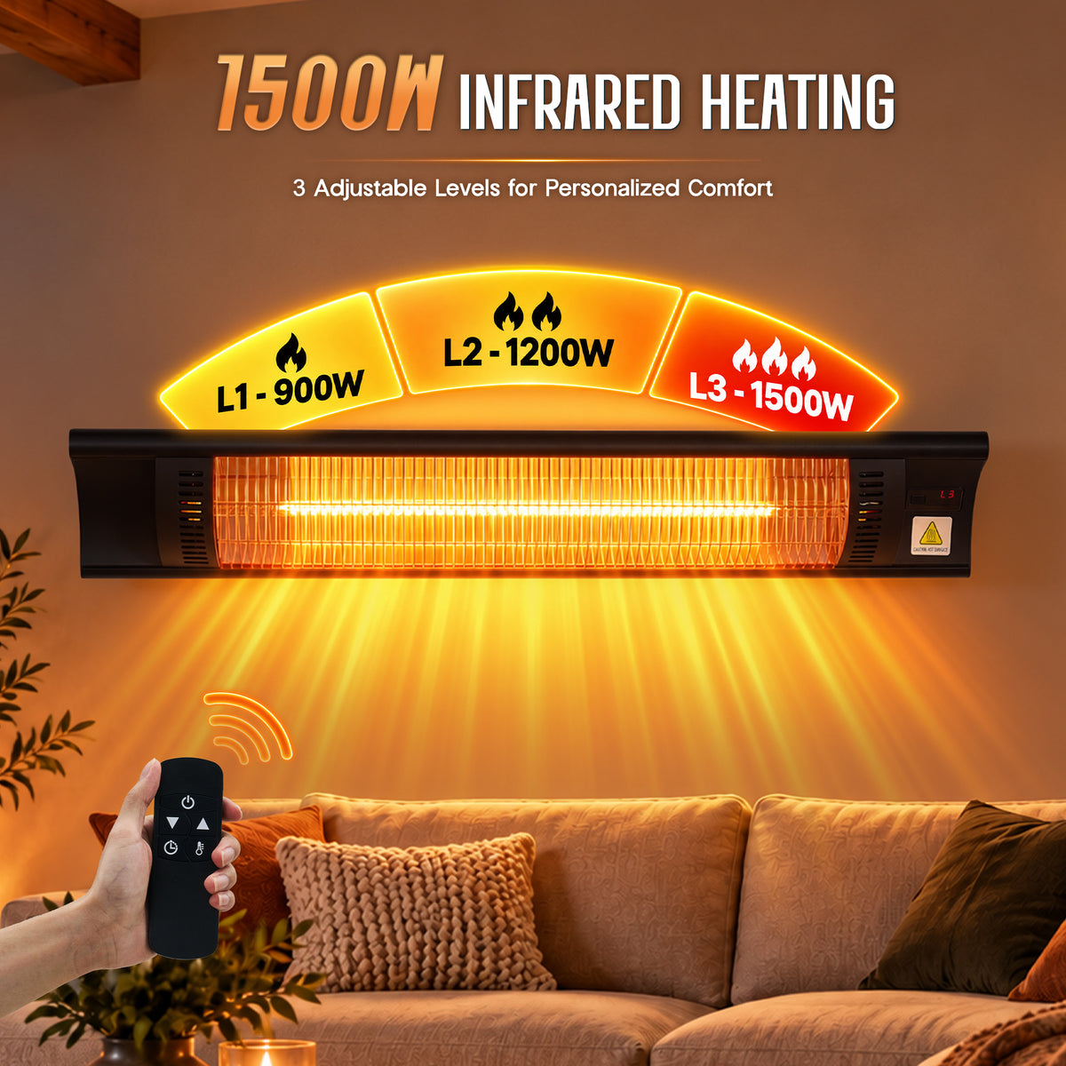 Soleil 1500W Electric Infrared Patio Heater