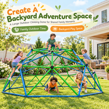 Outdoor Geometric Kids Jungle Gym-14*7 FT