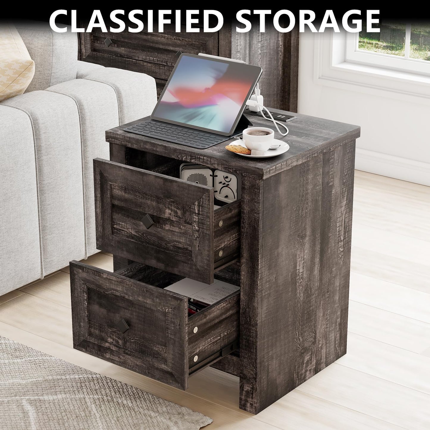 Cody Bedroom Storage Bed Set Queen Black