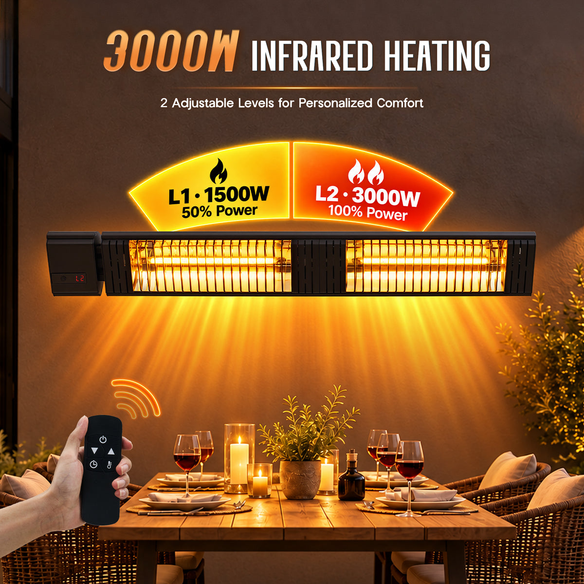 Soleil 3000W Electric Infrared Patio Heater