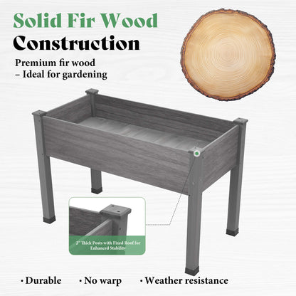 Flowerdom Elevated Wood Planter Box Amerlife