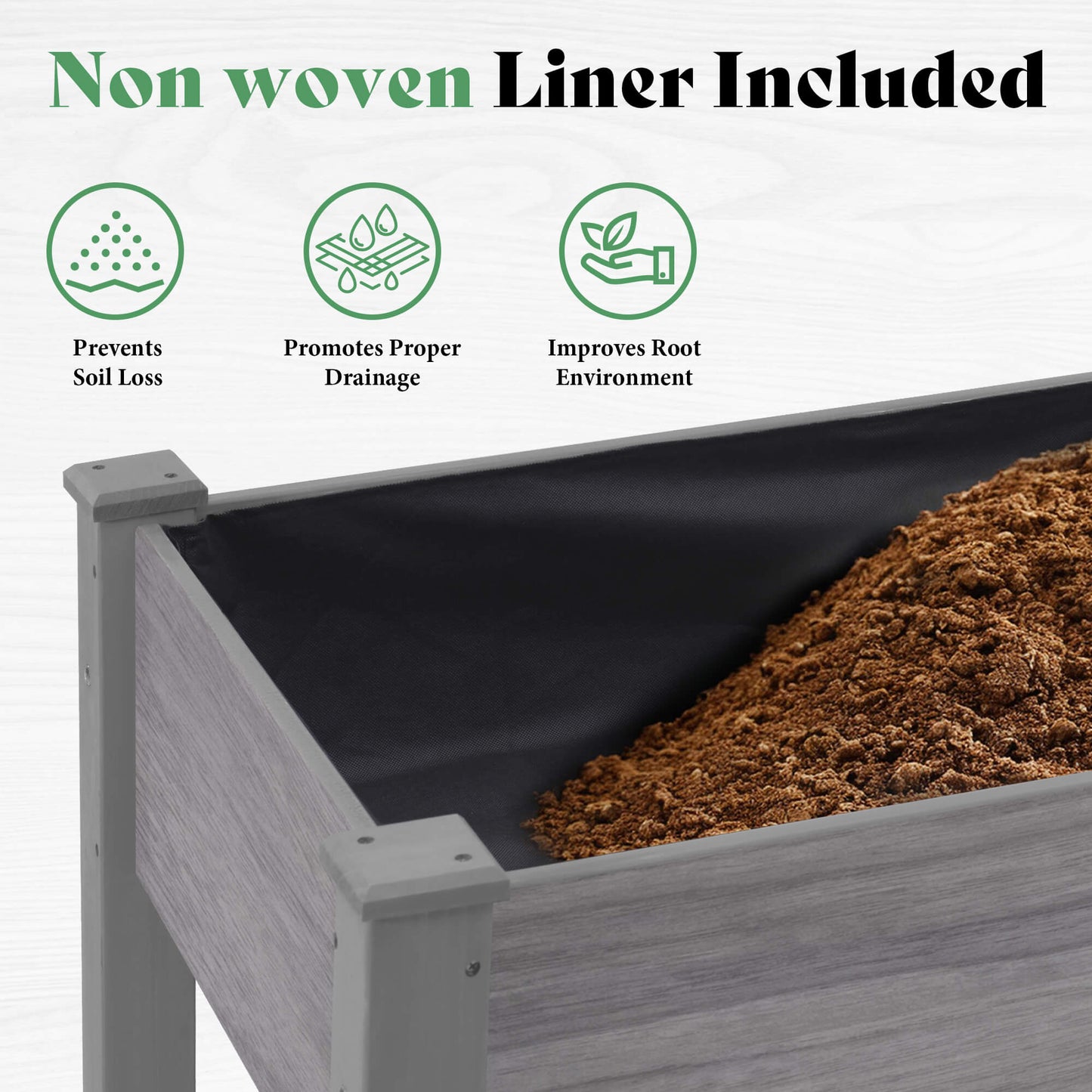Flowerdom Elevated Wood Planter Box Amerlife