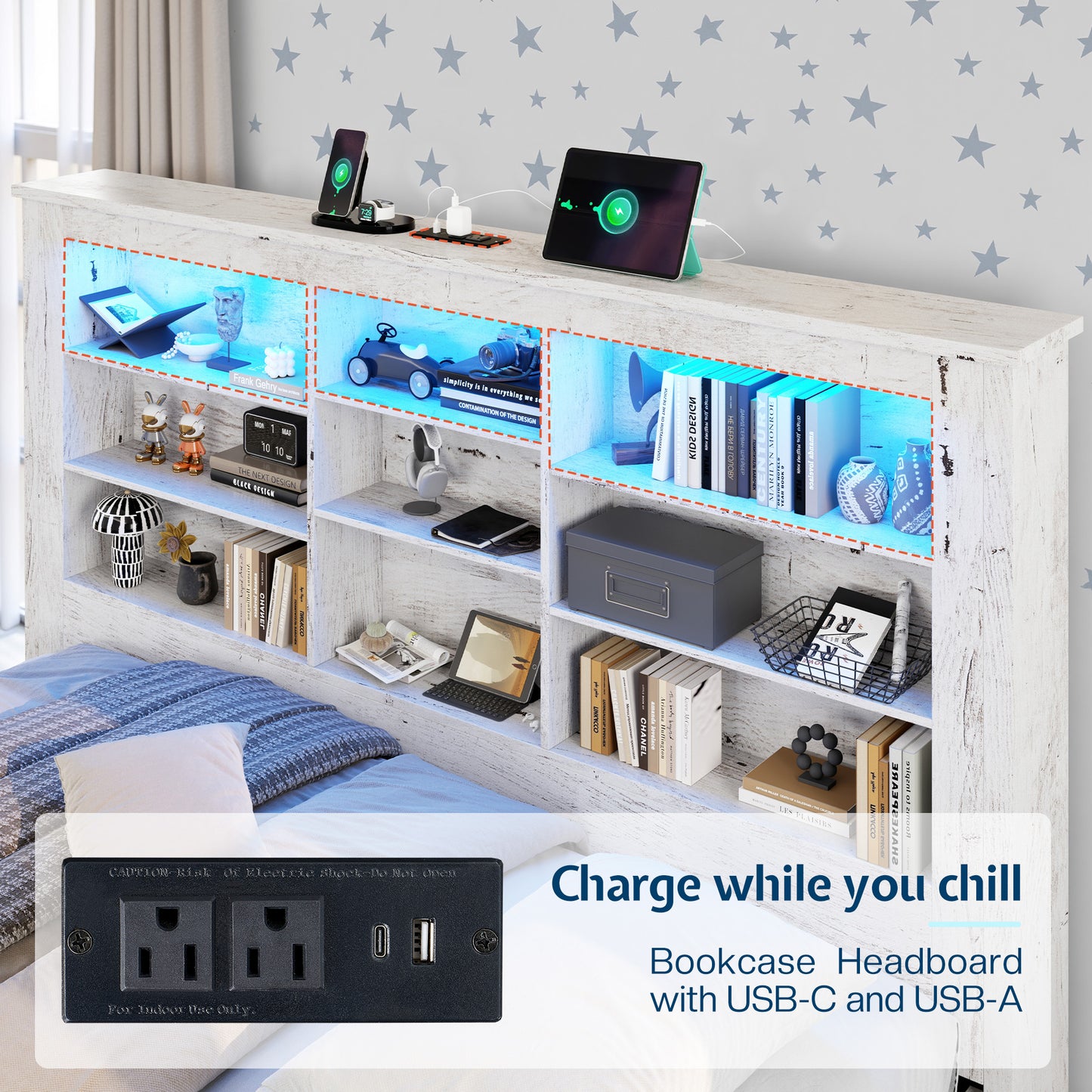Beam Bed Frame Amerlife Twin / White