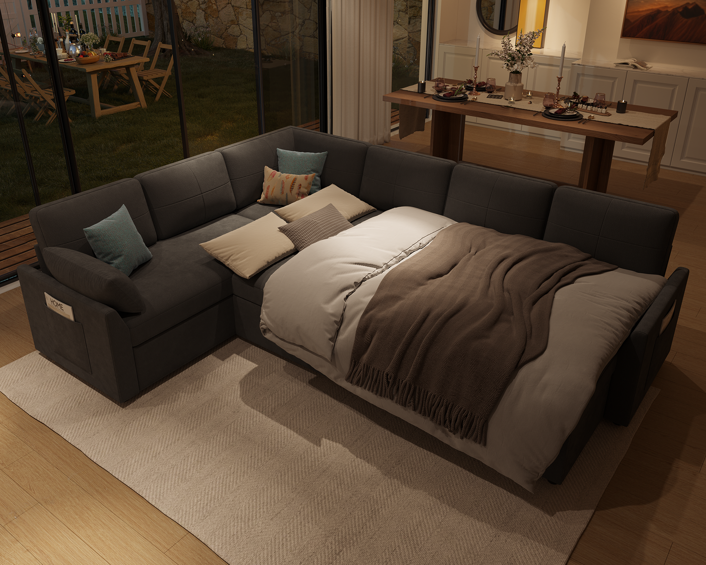 AMERLIFE 112" Sectional Sofa Amerlife