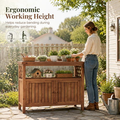 Sprout Solid Fir Wood Outdoor Potting Bench