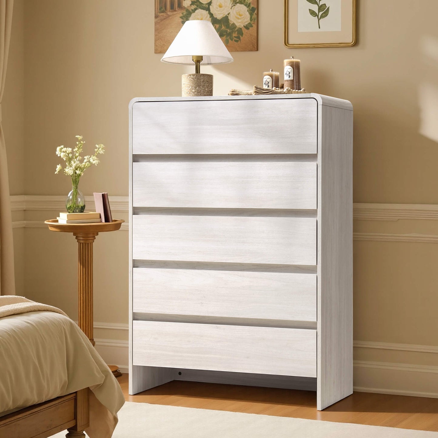 Garyon Modern 5-Drawer Storage Dresser _White