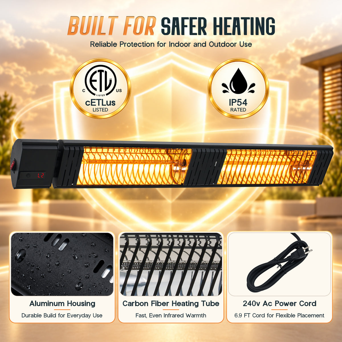 Soleil 3000W Electric Infrared Patio Heater