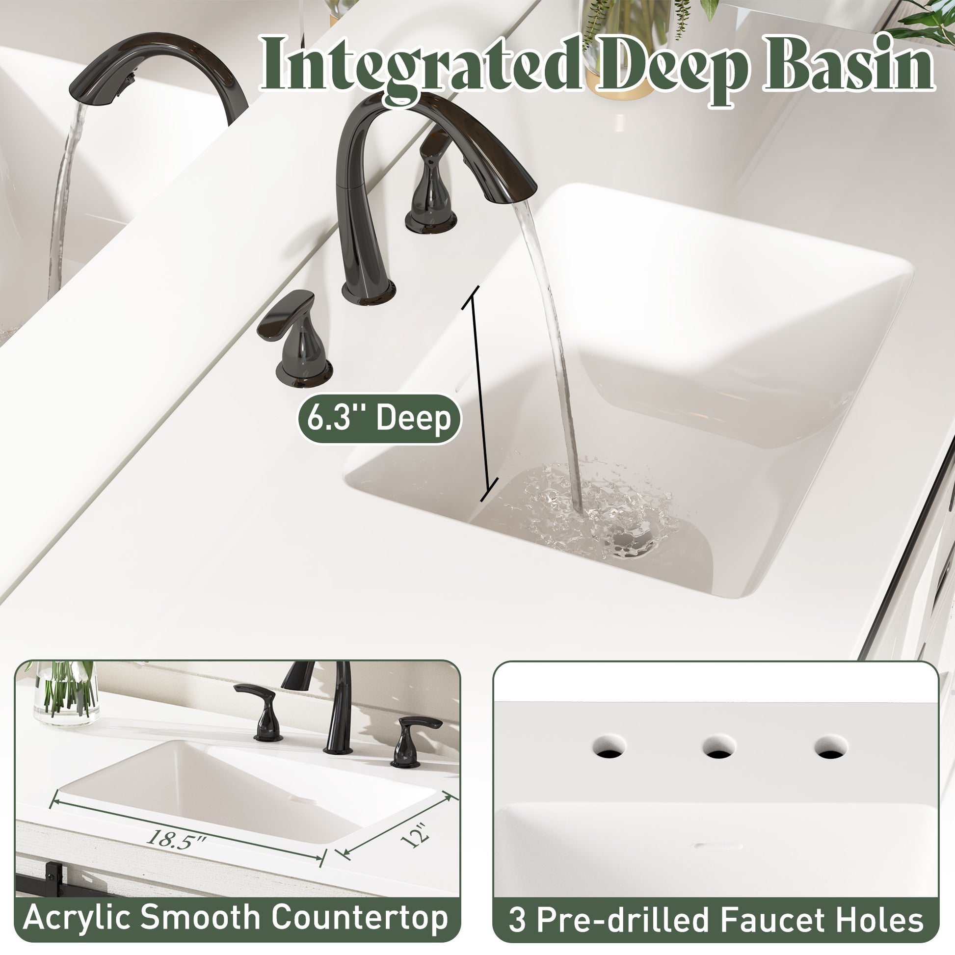Bourbon Sliding Barn Vanity 24 inch Rustic White