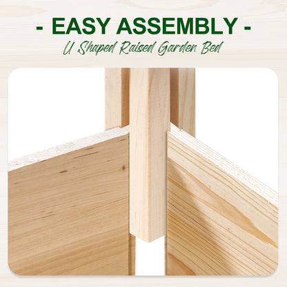 Poppy U-Shaped Fence Raised Bed - 13Grids