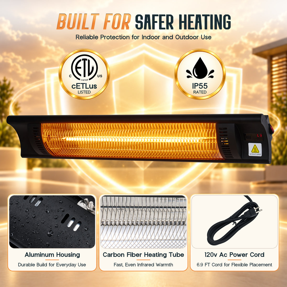 Soleil 1500W Electric Infrared Patio Heater