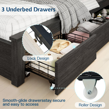 Beam Bed Frame Amerlife Twin / Black