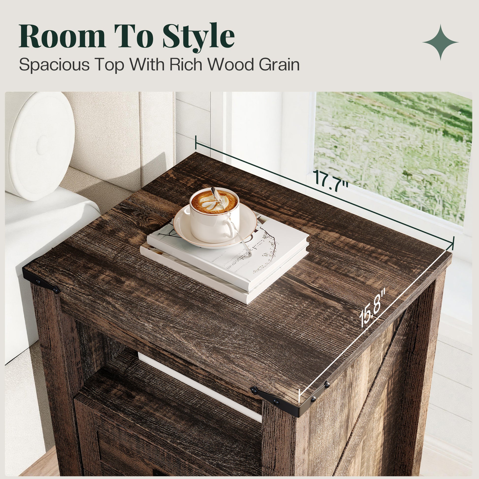 Hub Nightstand Set of 2 Amerlife Black Oak