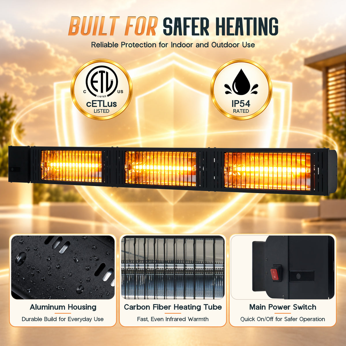 Soleil 4500W Electric Infrared Patio Heater