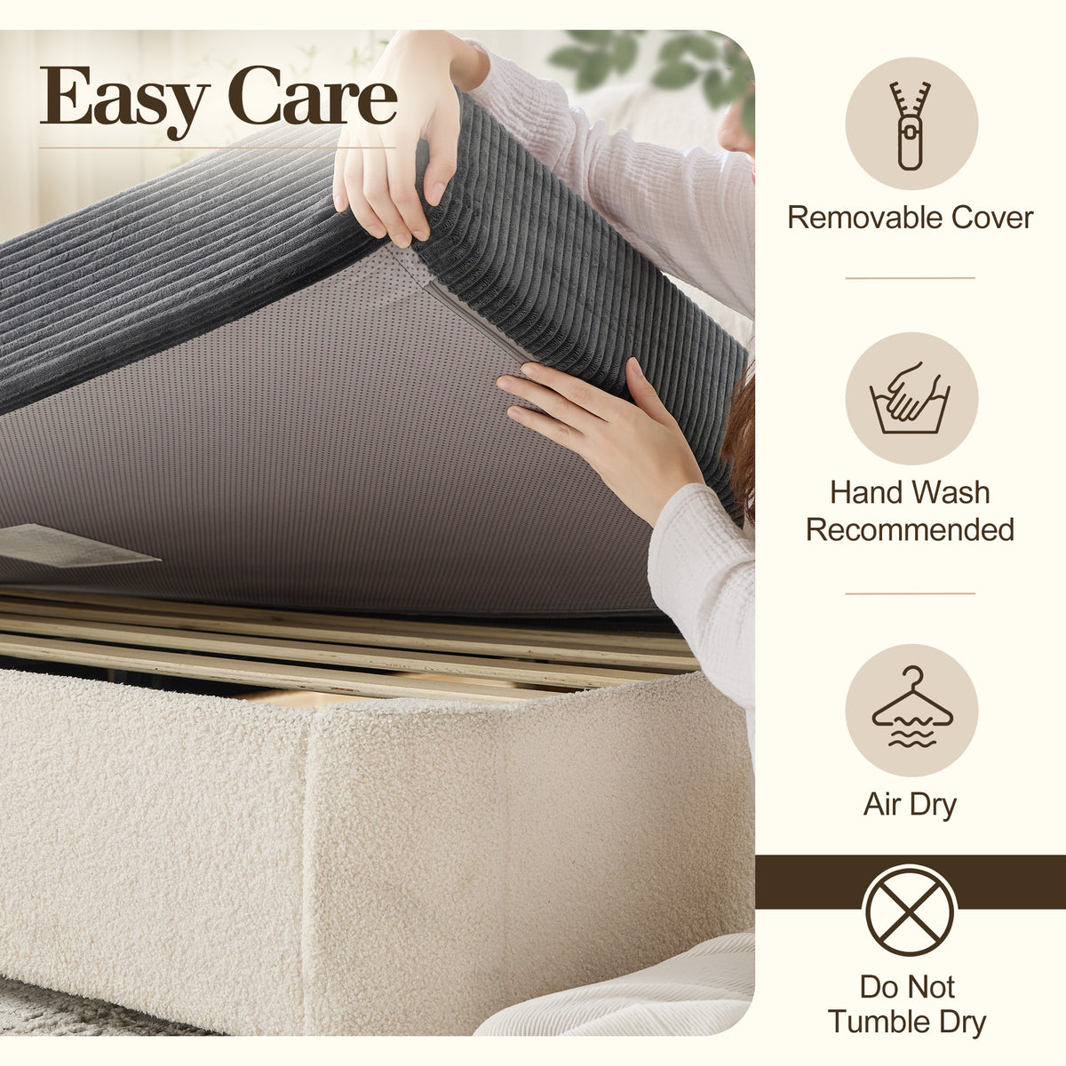 Fold 6-Inch Tri-Fold Folding Mattress-Twin-Grey