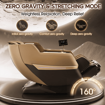 Smart 3D Zero Gravity Massage Chair-3D Massage Roller-Brown