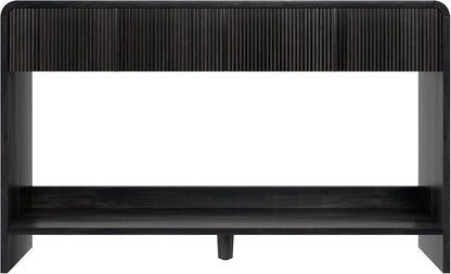 Curvia Wooden Console Table Amerlife Flat Panel / 45" / Black